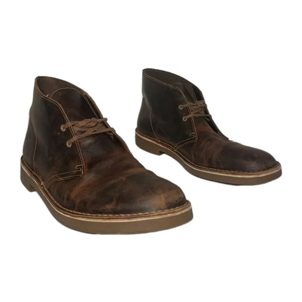 Clarks Bushacre Mens Size 13M Brown Casual Chukka Desert Ankle Boots Shoes 15522